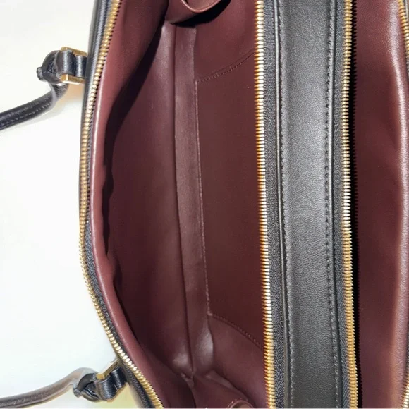 Tory Burch Small Marshmallow Satchel Black - Picture 7 of 10